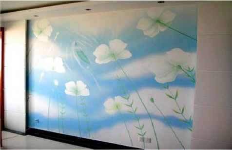 长顺画墙绘怎么画好白云的蓬松感？