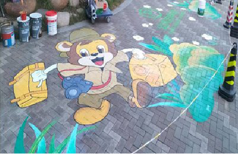 长顺夏季画地面彩绘会遇到的问题