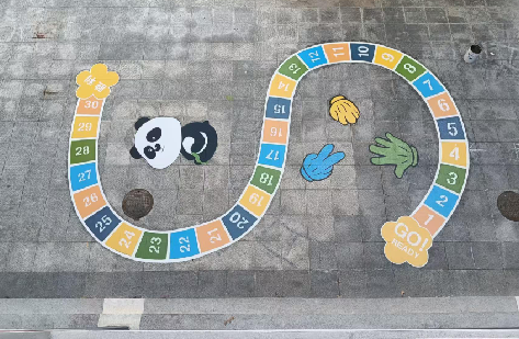 长顺地面游戏彩绘