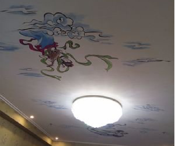 长顺如何快速绘制天花板上的手绘墙？